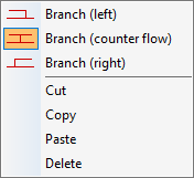 Context menu branch component Linear AutoCAD