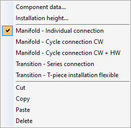 Context menu manifold component Linear AutoCAD