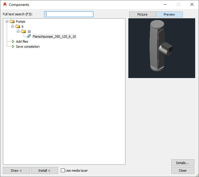Components Linear AutoCAD