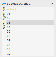 Spools/sections section in LINEAR Solutions for Autodesk AutoCAD