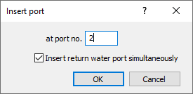 Dialog Insert ports Linear AutoCAD