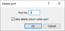 Dialog delete ports Linear AutoCAD