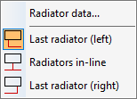 Heating Context menu Linear AutoCAD scheme generator