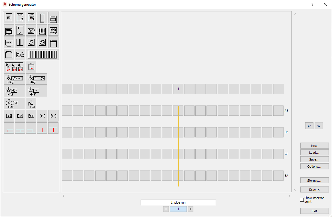 Scheme generator gas Linear AutoCAD