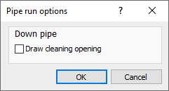 Dialog pipe run options Linear Smartplan