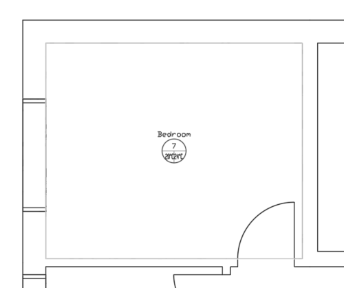 Laying areas rooms Linear AutoCAD