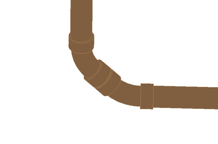 Waste water bend Linear Revit