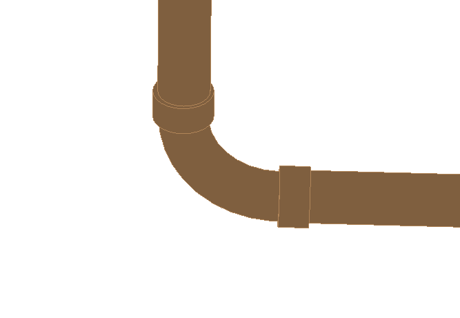 Waste water bend Linear Revit
