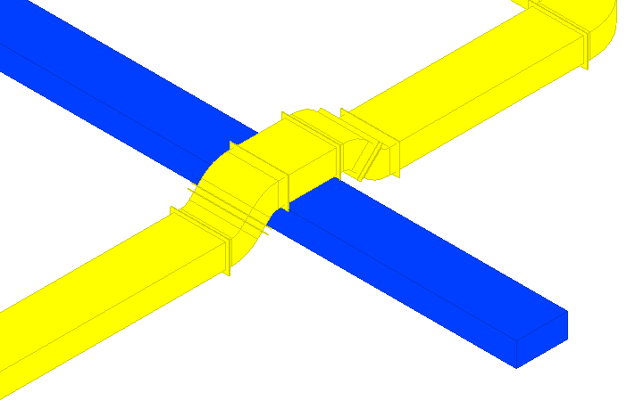 Pipe offset swan neck Linear Revit