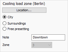 Cooling load zone location Linear Building