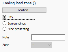 Cooling load zone project level Linear Building