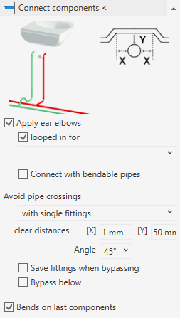 Connect components Potable Water Linear Revit