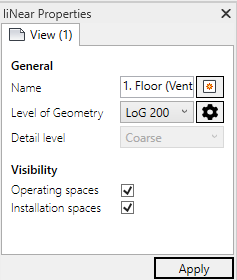 LINEAR Eigenschaften in den LINEAR Solutions für Autodesk Revit