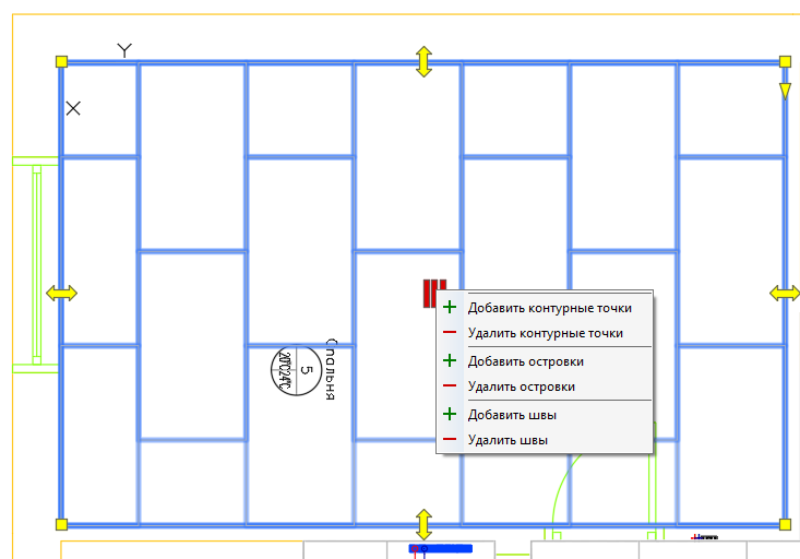 Контекстное меню площадей укладки в LINEAR Solutions для AutodeskAutoCAD
