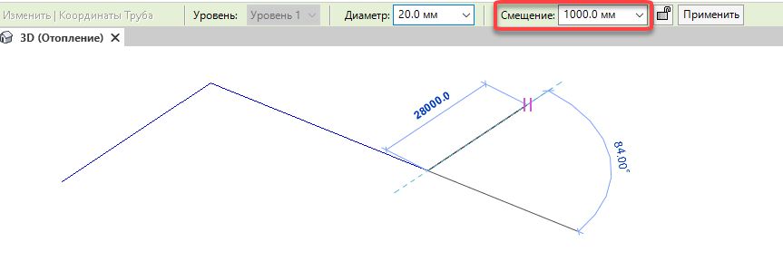 Трубопроводы в модели LINEAR Revit