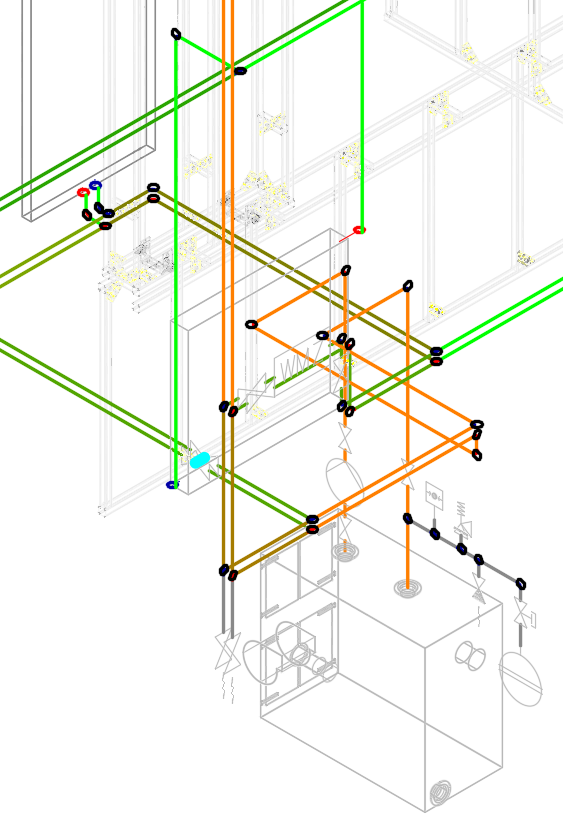 Visualisierung Schema Linear AutoCAD