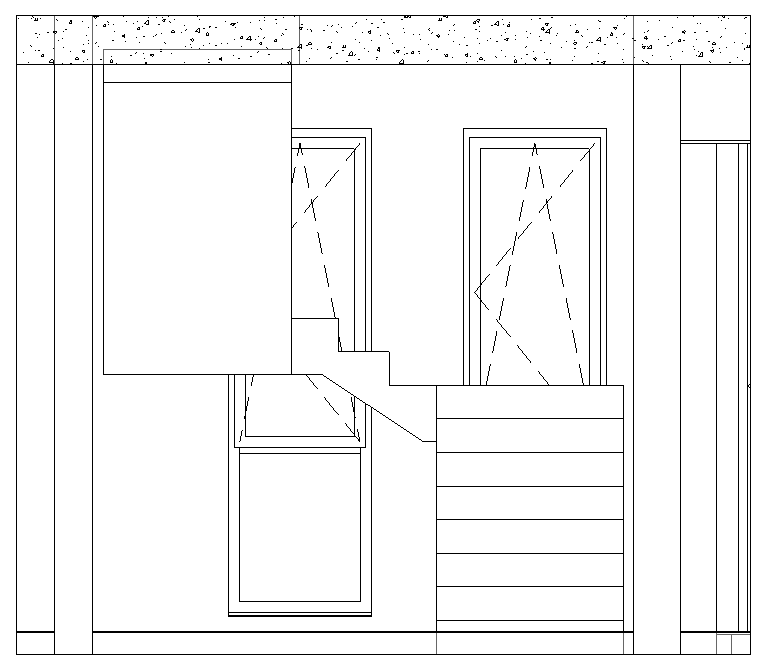 Vertikaler Schnitt Modell Linear Revit