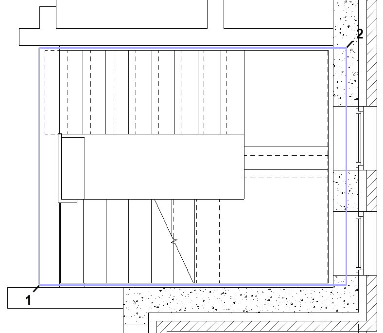 Horizontaler Schnitt Modell Linear Revit