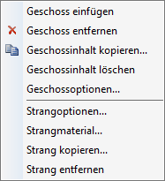 Kontextmenü Geschosse Linear Smartplan