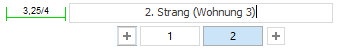 Umbenannter und beschrifteter Strang