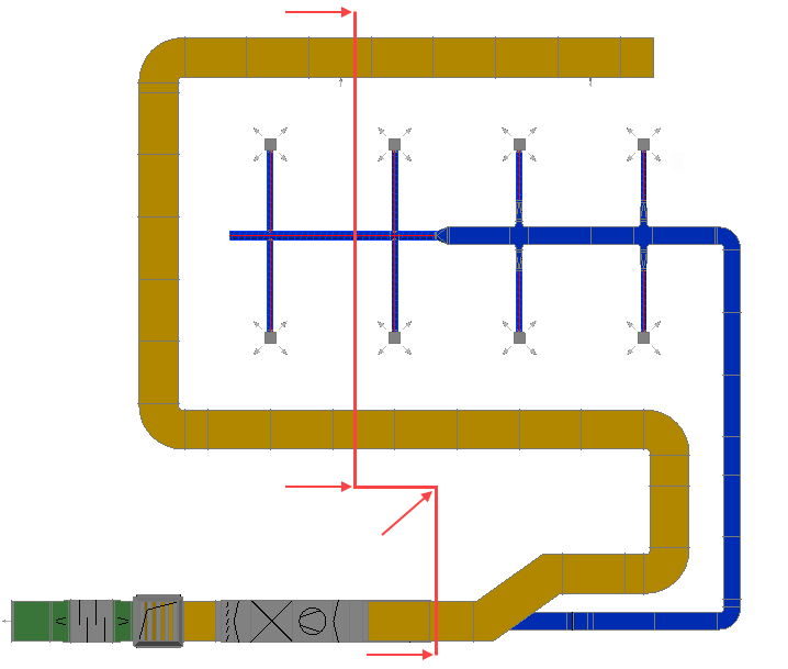 Defining the support points for the section line in the drawing