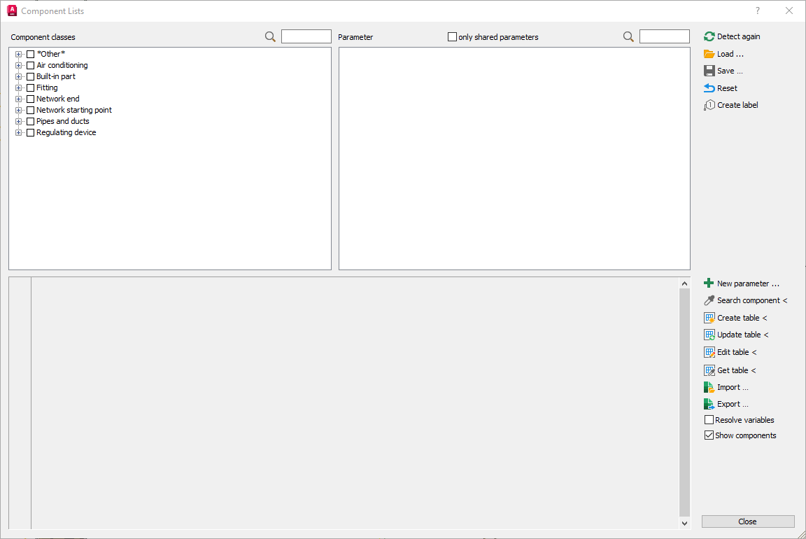 Dialog Component lists LINEAR AutoCAD
