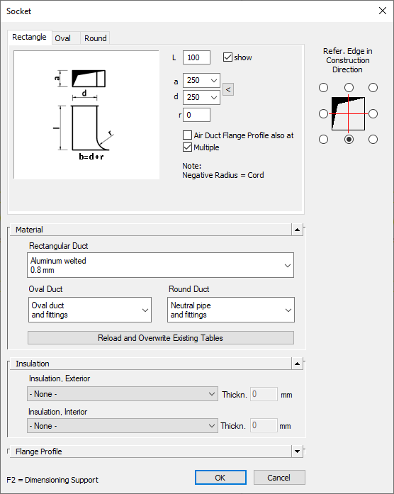 Technical Data Socket Linear AutoCAD