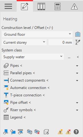 Create Tab heating Linear Revit