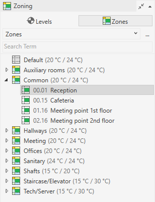 Section zoning Linear Revit