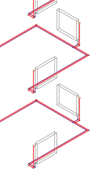 Схема Отопление LINEAR AutoCAD