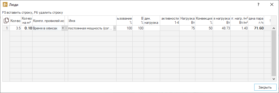 Диалог Количество человек LINEAR Building