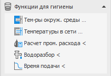 Раздел Гигиенические функции в LINEAR Solutions для Autodesk AutoCAD