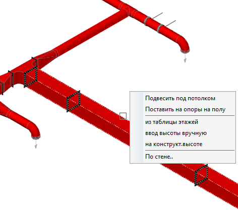 Контекстное меню Крепление конструкции LINEAR Solutions AutoCAD