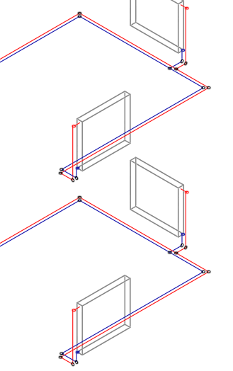 Schema Heizung Linear AutoCAD