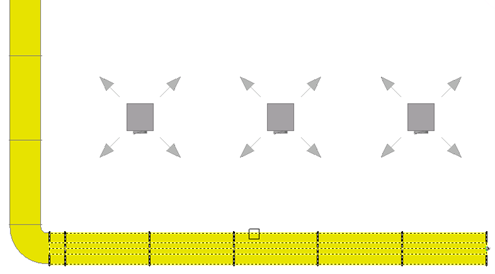 Auswahl Anbindung Luftkanal Linear Solutions AutoCAD