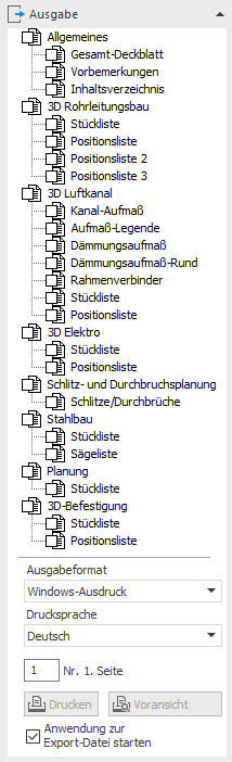 Bereich Ausgabe Linear AutoCAD
