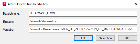 Beschrifter Attributsdefinitionen Linear AutoCAD