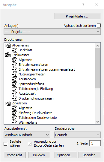 Dialog Ausgabe Drucken Linear AutoCAD