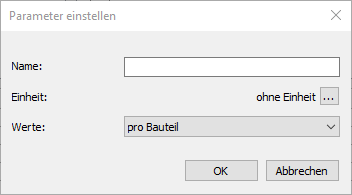 Dialog "Parameter einstellen" in den LINEAR Solutions für Autodesk AutoCAD