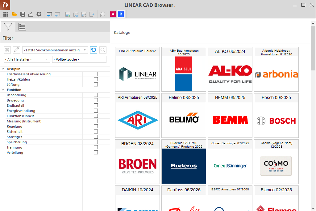 Der LINEAR CAD Browser