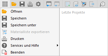 Menü Datei Linear CAD Browser