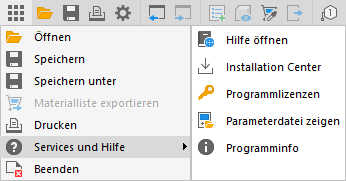 Kontextmenü Linear CAD Browser