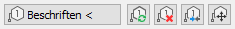 Aktions-Buttons des Beschriftungsdialog in den LINEAR Solutions für Autodesk AutoCAD