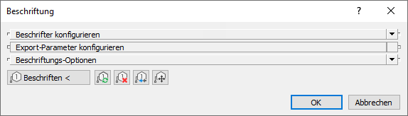 Dialog Beschriftung AutoCAD