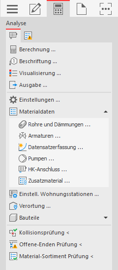 Assistenten Berechnung Heizung Linear AutoCAD