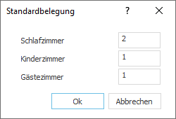 Dialog Standardbelegung Linear Building