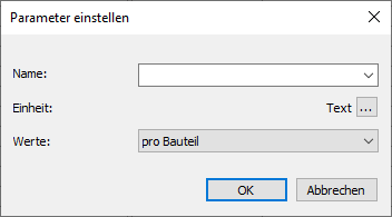 Dialog "Parameter einstellen" in den LINEAR Solutions für Autodesk AutoCAD