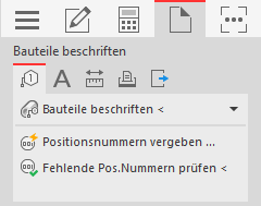 Tab "Beschriftung und Ausgabe" im Control Board der LINEAR Solutions für Autodesk AutoCAD