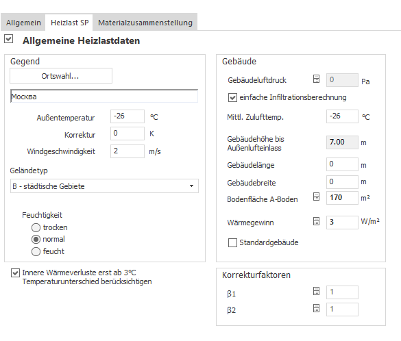 Heizlast SP Linear Revit