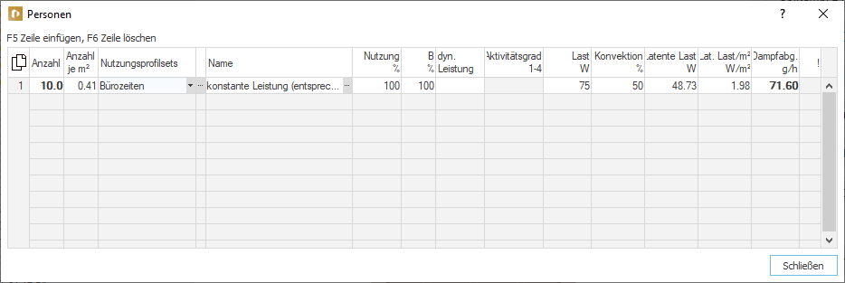 Dialog Personen Linear Building